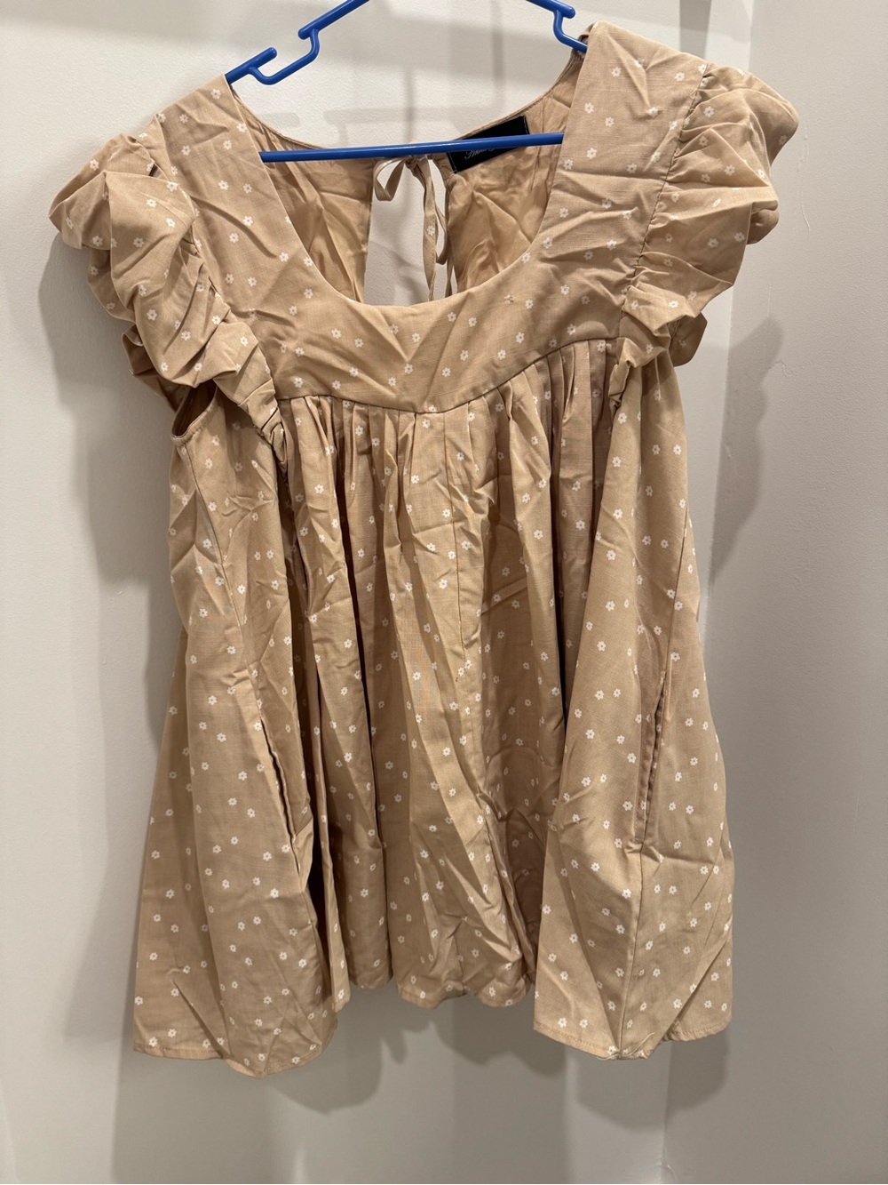 Anna Grace Cream-Beige Floral Romper